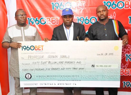 Biggest payout in sports betting history in Nigeria recorded at 1960Bet